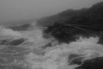 Foggy Day Waves B&W 35